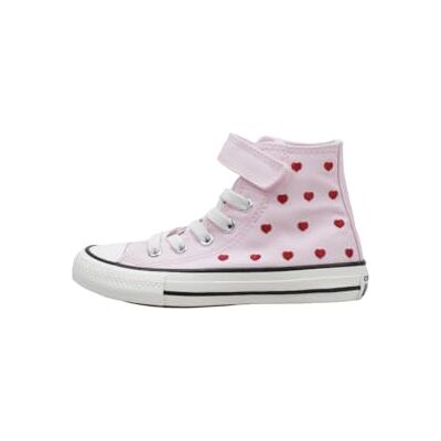 Converse Chuck Taylor all Star A19066C Chaussures hautes pour fille, rose avec coeurs, fermeture avec cordon élastique et déchirure, rose, 33 EU - Publicité Converse Chuck Taylor all Star A19066C Chaussures hautes pour fille, rose avec coeurs, fermeture avec cordon élastique et déchirure, rose, 33 EU - Publicité