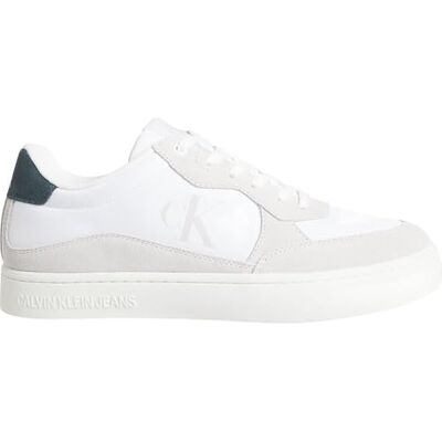 Calvin Klein Baskets Cupsole Homme Classic Iconic Nylon Chaussures, Multicolore (Bright White/Green Palm), 43 - Publicité Calvin Klein Baskets Cupsole Homme Classic Iconic Nylon Chaussures, Multicolore (Bright White/Green Palm), 43 - Publicité