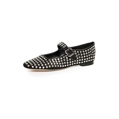 Sam Edelman Michaela Mary Jane Flat Black Suede Gem 7 Medium - Publicité Sam Edelman Michaela Mary Jane Flat Black Suede Gem 7 Medium - Publicité
