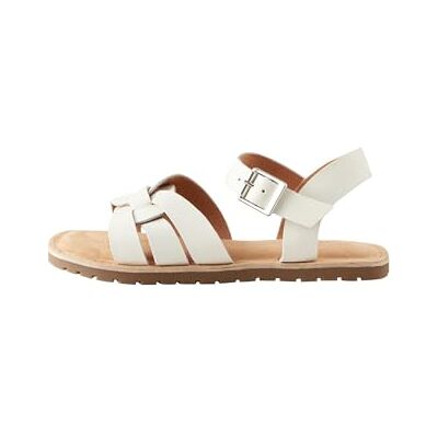 NEXT Fille Sandales tissées en cuir, pointure large (G) Blanc 31 - Publicité NEXT Fille Sandales tissées en cuir, pointure large (G) Blanc 31 - Publicité