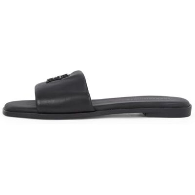 Tommy Hilfiger Sandales Femme Logo Hardware Leather Mules, Noir (Black), 36 - Publicité Tommy Hilfiger Sandales Femme Logo Hardware Leather Mules, Noir (Black), 36 - Publicité