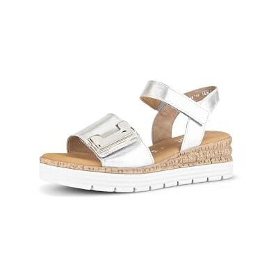 Gabor Sandales compensées pour femme, Argent 10, 37.5 EU - Publicité Gabor Sandales compensées pour femme, Argent 10, 37.5 EU - Publicité