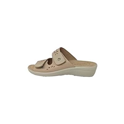 Fly Flot Bellona, Chaussons pour Femme en Microfibre élastique, avec Velcro réglable, Semelle Anti-Choc Sandale, Beige, 40 EU - Publicité Fly Flot Bellona, Chaussons pour Femme en Microfibre élastique, avec Velcro réglable, Semelle Anti-Choc Sandale, Beige, 40 EU - Publicité