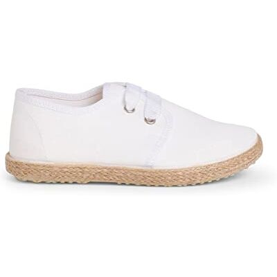 Pisamonas Chaussures Derbies Façon Espadrille avec Effet Satiné Taille 25 Couleur Blanc - Publicité Pisamonas Chaussures Derbies Façon Espadrille avec Effet Satiné Taille 25 Couleur Blanc - Publicité
