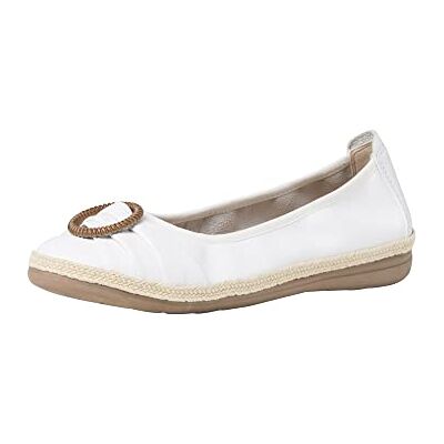 Jana Femmes Ballerine 108 Blanc Largeur H Taille: 38 EU - Publicité Jana Femmes Ballerine 108 Blanc Largeur H Taille: 38 EU - Publicité