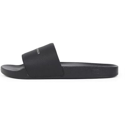 Tommy Hilfiger Claquettes Homme Nyc Élégantes, Noir (Black), 45 - Publicité Tommy Hilfiger Claquettes Homme Nyc Élégantes, Noir (Black), 45 - Publicité