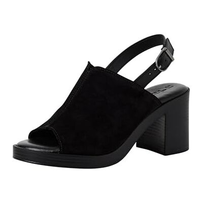Sandale femme Tamaris à talon bloc en cuir noir 39 EU - Publicité Sandale femme Tamaris à talon bloc en cuir noir 39 EU - Publicité