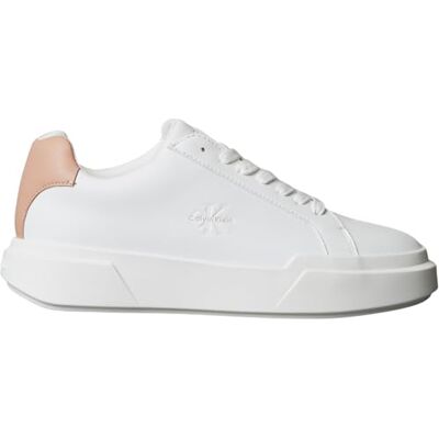 Calvin Klein Baskets Cupsole Femme Chunky Laceup en Cuir, Multicolore (Bright White/Tuscany/Chateau), 41 - Publicité Calvin Klein Baskets Cupsole Femme Chunky Laceup en Cuir, Multicolore (Bright White/Tuscany/Chateau), 41 - Publicité