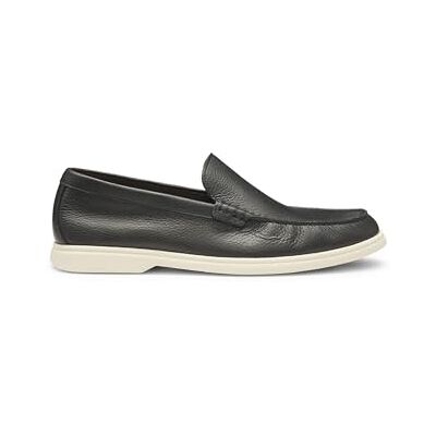 BOSS Hommes Sienne Mocc Mocassins en Cuir foulonné avec Logo - Publicité BOSS Hommes Sienne Mocc Mocassins en Cuir foulonné avec Logo - Publicité