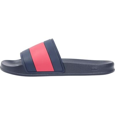 Tommy Hilfiger Claquettes de piscine Core Hilfiger Flag pour homme, bleu (ciel du désert), pointure 5,5 - Publicité Tommy Hilfiger Claquettes de piscine Core Hilfiger Flag pour homme, bleu (ciel du désert), pointure 5,5 - Publicité
