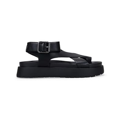 BOSANOVA Sandales à orteils pour femme avec deux larges bandes sur le dessus et semelle plateforme avec bio. Fermeture du bracelet large avec boucle métallique. Chaussures pour femme, Noir , 37 EU - Publicité BOSANOVA Sandales à orteils pour femme avec deux larges bandes sur le dessus et semelle plateforme avec bio. Fermeture du bracelet large avec boucle métallique. Chaussures pour femme, Noir , 37 EU - Publicité