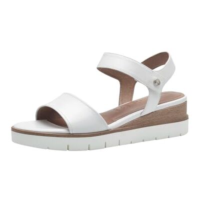 Tamaris Femme Sandale, Cuir Blanc, 38 EU - Publicité Tamaris Femme Sandale, Cuir Blanc, 38 EU - Publicité