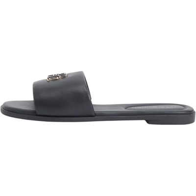 Tommy Hilfiger Femme Th Logo Hardware Leather Mule Sandales Plates, Black (Black), 42 EU - Publicité Tommy Hilfiger Femme Th Logo Hardware Leather Mule Sandales Plates, Black (Black), 42 EU - Publicité