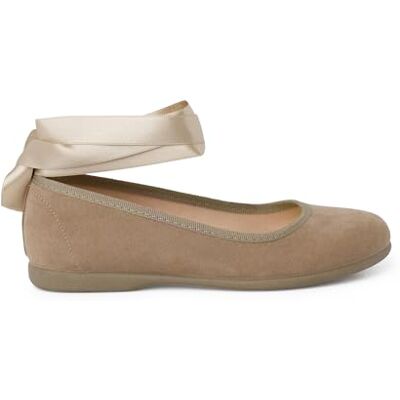 Pisamonas Ballerines pour Fille Et Femme avec Rubans en Satin Et Bride Taille 32 Couleur Sable - Publicité Pisamonas Ballerines pour Fille Et Femme avec Rubans en Satin Et Bride Taille 32 Couleur Sable - Publicité