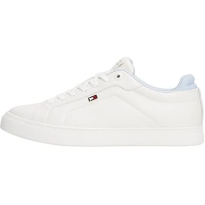 Tommy Hilfiger Baskets Vulcanisées Femme Sporty Basses, Multicolore (Ecru/Breezy Blue), 37 - Publicité Tommy Hilfiger Baskets Vulcanisées Femme Sporty Basses, Multicolore (Ecru/Breezy Blue), 37 - Publicité