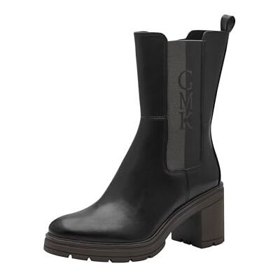 MARCO TOZZI by Guido Maria Kretschmer Chelsea Chaussures pour Femme Bottine, Noir/Kaki, 40 EU - Publicité MARCO TOZZI by Guido Maria Kretschmer Chelsea Chaussures pour Femme Bottine, Noir/Kaki, 40 EU - Publicité