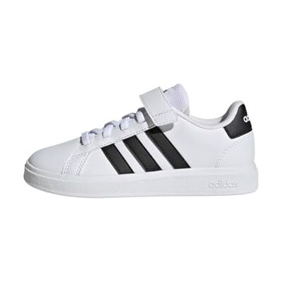 Adidas Mixte enfant Grand Court Court Elastic Lace and Top Strap Shoes, Cloud White / Core Black / Core Black, 35 EU - Publicité Adidas Mixte enfant Grand Court Court Elastic Lace and Top Strap Shoes, Cloud White / Core Black / Core Black, 35 EU - Publicité