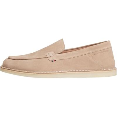 Tommy Hilfiger Chaussures de Conduite Homme Stitchdown Loafer en Cuir Velours, Beige (Coastal Taupe), 40 - Publicité Tommy Hilfiger Chaussures de Conduite Homme Stitchdown Loafer en Cuir Velours, Beige (Coastal Taupe), 40 - Publicité