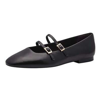 Tamaris Femme Ballerine avec bride cuir plate noir 39 EU - Publicité Tamaris Femme Ballerine avec bride cuir plate noir 39 EU - Publicité