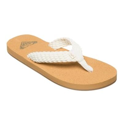 Roxy Porto LI Flip-Flops for Women Tongs Femme Blanc - Publicité Roxy Porto LI Flip-Flops for Women Tongs Femme Blanc - Publicité