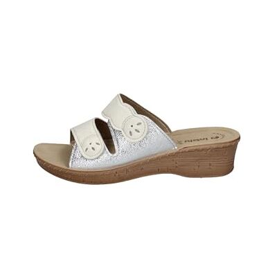 inblu Sandales pour femme colorées, double bande, semelle intérieure moelleuse anatomique, Blanc, 35 EU - Publicité inblu Sandales pour femme colorées, double bande, semelle intérieure moelleuse anatomique, Blanc, 35 EU - Publicité