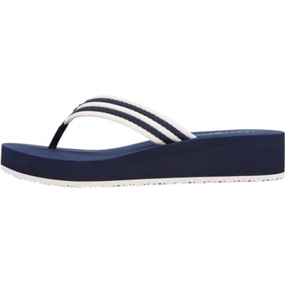 Tommy Hilfiger Tongs d'été Th Stripe pour femme, bleu (Space Blue), 2,5 - Publicité Tommy Hilfiger Tongs d'été Th Stripe pour femme, bleu (Space Blue), 2,5 - Publicité