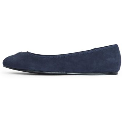Tommy Hilfiger Ballerines Femme Hardware en Daim, Bleu (Space Blue), 36 - Publicité Tommy Hilfiger Ballerines Femme Hardware en Daim, Bleu (Space Blue), 36 - Publicité