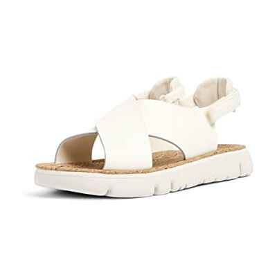 Camper Women's Oruga K200157 Flat Sandal, White Natural 046, 42 EU - Publicité Camper Women's Oruga K200157 Flat Sandal, White Natural 046, 42 EU - Publicité