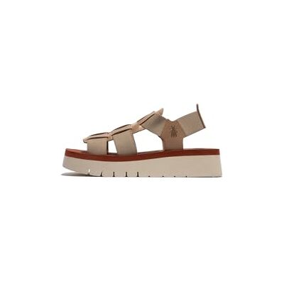 Fly London Women's SAMB245FLY Sandal, Taupe/taupe/brick, 37 - Publicité Fly London Women's SAMB245FLY Sandal, Taupe/taupe/brick, 37 - Publicité