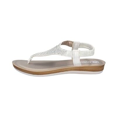 inblu Sandales pour Femme, Tongs avec Strass et élastique Tongues, Blanc, 37 EU - Publicité inblu Sandales pour Femme, Tongs avec Strass et élastique Tongues, Blanc, 37 EU - Publicité
