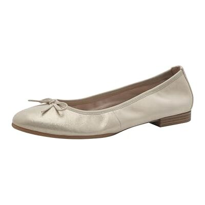 Tamaris Femme Ballerine cuir plate beige 42 EU - Publicité Tamaris Femme Ballerine cuir plate beige 42 EU - Publicité