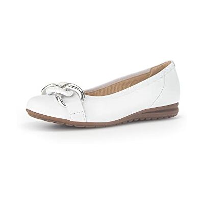 Gabor Femme Ballerines, Dame Ballerines Classiques,Ballerines,Chaussures d'été,Classique,élégant,Blanc (Weiss),39 EU / 6 UK - Publicité Gabor Femme Ballerines, Dame Ballerines Classiques,Ballerines,Chaussures d'été,Classique,élégant,Blanc (Weiss),39 EU / 6 UK - Publicité