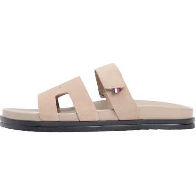 Tommy Hilfiger Sandales plates réglables en daim de qualité supérieure pour homme , beige (taupe côtier), pointure 7 - Publicité Tommy Hilfiger Sandales plates réglables en daim de qualité supérieure pour homme , beige (taupe côtier), pointure 7 - Publicité