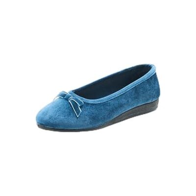 Damart Chaussons Aspect Velours Femme Bleu Taille 40 - Publicité Damart Chaussons Aspect Velours Femme Bleu Taille 40 - Publicité