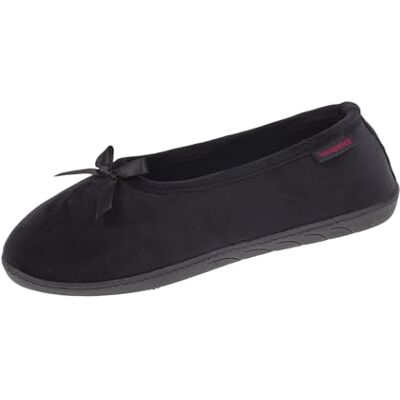 Isotoner Chaussons pantoufles Ballerines femme ultra confortables semelle à mémoire de forme, 38, noir - Publicité Isotoner Chaussons pantoufles Ballerines femme ultra confortables semelle à mémoire de forme, 38, noir - Publicité