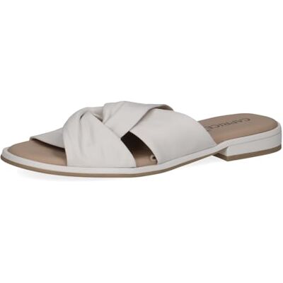 CAPRICE Mules femme en cuir Confortables, Blanc (White Nappa), 39 EU - Publicité CAPRICE Mules femme en cuir Confortables, Blanc (White Nappa), 39 EU - Publicité