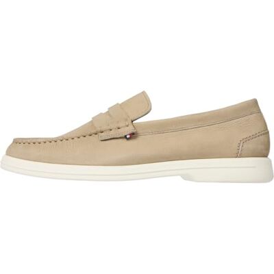 Tommy Hilfiger Mocassins Homme Nubuck en Cuir, Beige (Beige), 46 - Publicité Tommy Hilfiger Mocassins Homme Nubuck en Cuir, Beige (Beige), 46 - Publicité
