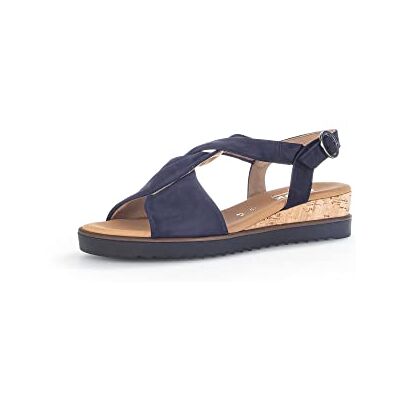 Gabor Sandales compensées pour femme, Bleu 86, 42 EU - Publicité Gabor Sandales compensées pour femme, Bleu 86, 42 EU - Publicité