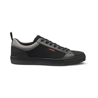 HUGO Hommes Morrie Tenn Baskets Imitation Nubuck Similicuir avec col en Mesh - Publicité HUGO Hommes Morrie Tenn Baskets Imitation Nubuck Similicuir avec col en Mesh - Publicité