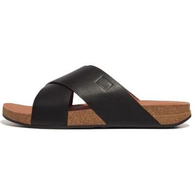 Fitflop Iqushion Sandales croisées en cuir pour homme, Noir, 42 EU - Publicité Fitflop Iqushion Sandales croisées en cuir pour homme, Noir, 42 EU - Publicité