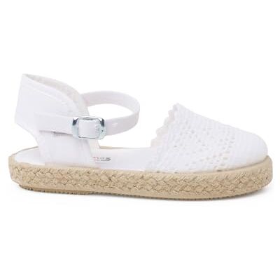 Pisamonas Espadrilles Brodées À Boucle Taille 25 Couleur Blanc - Publicité Pisamonas Espadrilles Brodées À Boucle Taille 25 Couleur Blanc - Publicité