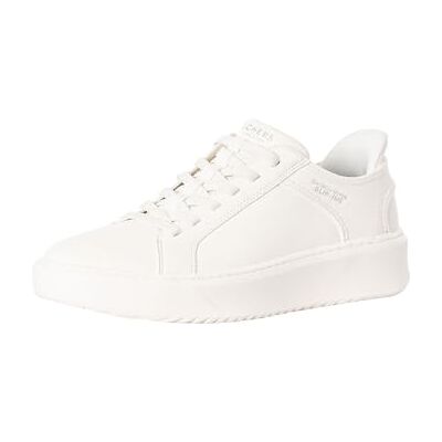Skechers Homme Baskets À Enfiler À Double Aération Court Break, White, 42.5 EU - Publicité Skechers Homme Baskets À Enfiler À Double Aération Court Break, White, 42.5 EU - Publicité