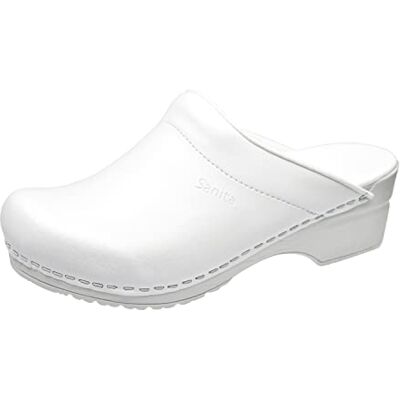 Sanita Sonja PU Sabots Ouvert Produit Original Fabriqué à la Main pour Femme Assise Plantaire de Forme Anatomique avec Mousse Souple Blanc 37 EU - Publicité Sanita Sonja PU Sabots Ouvert Produit Original Fabriqué à la Main pour Femme Assise Plantaire de Forme Anatomique avec Mousse Souple Blanc 37 EU - Publicité