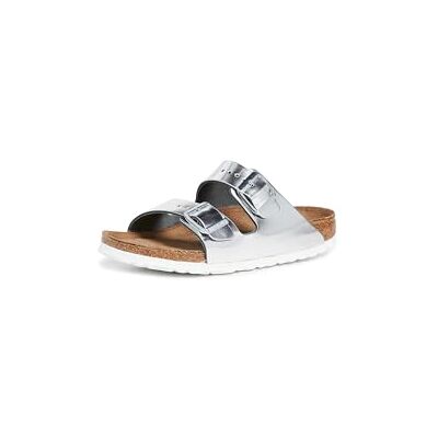 Birkenstock Arizona SFB metallic silver, Natural Leather Femme Silver EU 40 - Publicité Birkenstock Arizona SFB metallic silver, Natural Leather Femme Silver EU 40 - Publicité