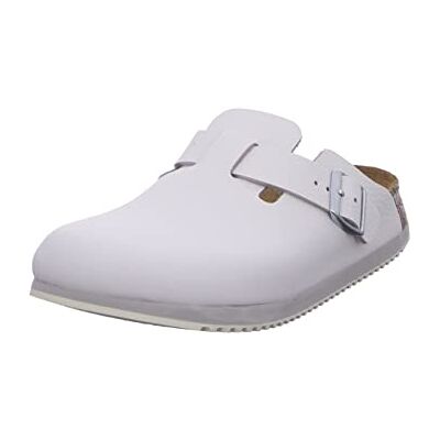 Birkenstock Cuir Boston, Sabots Adultes Unisexes Blanc GR 37 - Publicité Birkenstock Cuir Boston, Sabots Adultes Unisexes Blanc GR 37 - Publicité