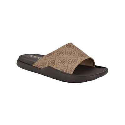 Guess Homme Magaria Sandale Glissante, Logo Marron Clair Multi 230, 46 EU - Publicité Guess Homme Magaria Sandale Glissante, Logo Marron Clair Multi 230, 46 EU - Publicité