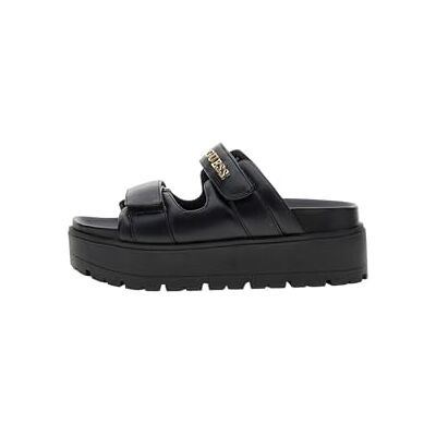 Guess Sandales pour femme avec plateforme en polyuréthane , Noir , 40 EU - Publicité Guess Sandales pour femme avec plateforme en polyuréthane , Noir , 40 EU - Publicité