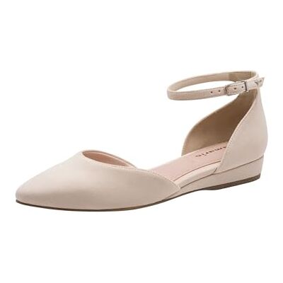 Tamaris Femme Ballerine avec bride plate beige 38 EU - Publicité Tamaris Femme Ballerine avec bride plate beige 38 EU - Publicité