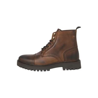 Jack & Jones Homme Jfwenzo Bottes en Cuir Sn, Marron/Pierre, 42 EU - Publicité Jack & Jones Homme Jfwenzo Bottes en Cuir Sn, Marron/Pierre, 42 EU - Publicité