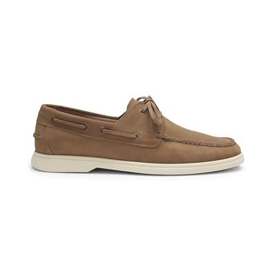 BOSS Hommes Sienne Boat Chaussures Bateau en Daim avec Semelle Contrastante - Publicité BOSS Hommes Sienne Boat Chaussures Bateau en Daim avec Semelle Contrastante - Publicité